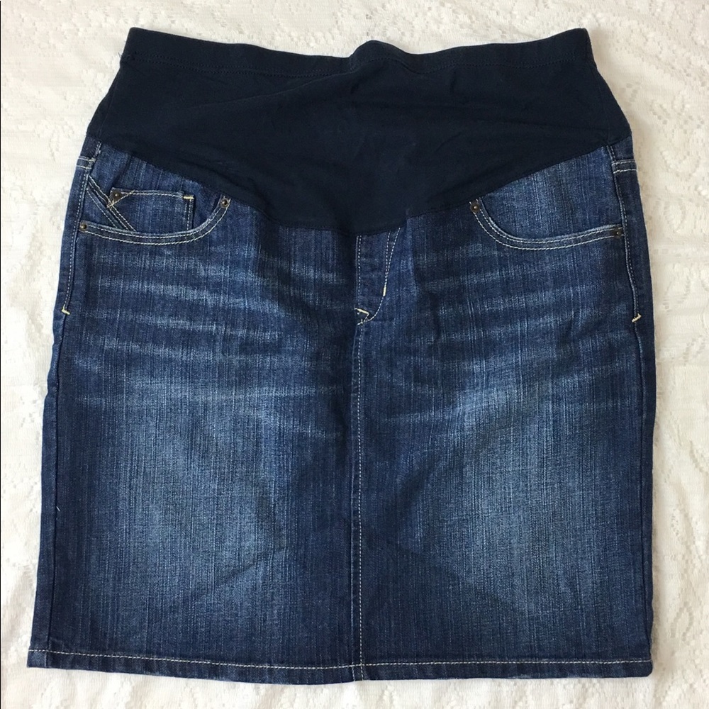 Old Navy womens maternity denim pencil skirt sz 10